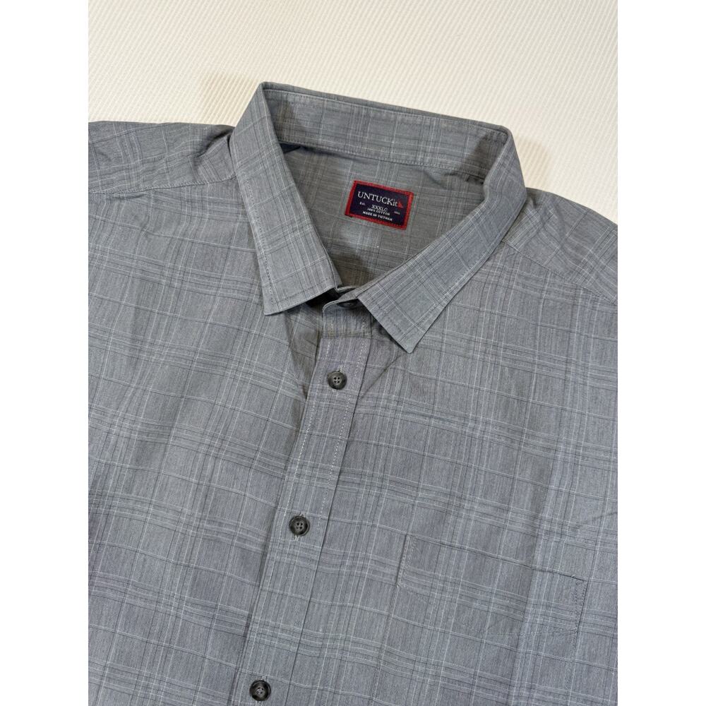 Untuckit Men's Blue Button Up Long Sleeve Pocket XXXLC